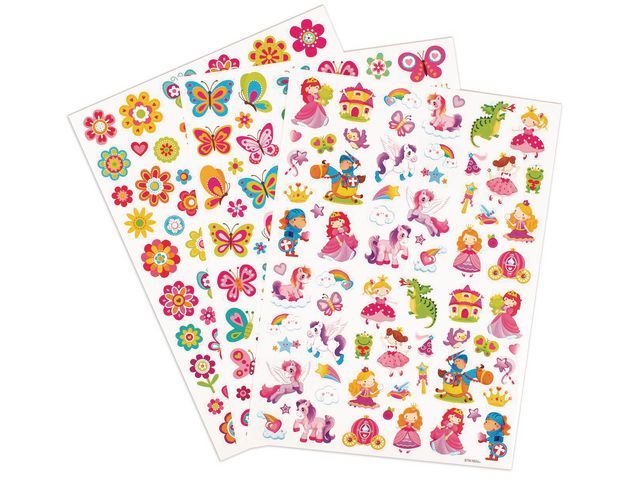 PLAYBOX Stickers sagor, fjärilar och blommor 221/FP, fp om 221 st