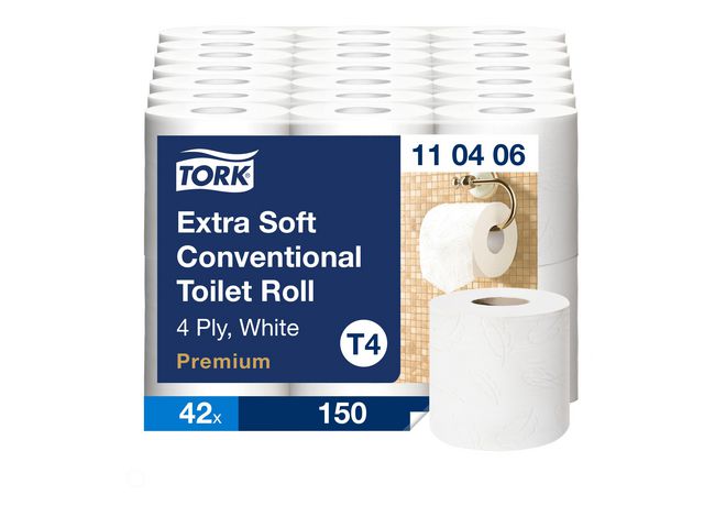 Tork Toalettpapper Premium T4 4-lag vit, krt. om 42 st