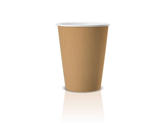 Pappersmugg 180ml brun, fp om 50 st