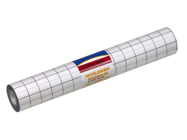 Bantex Bokplast självhäftande 80 my 30cmx10m blank, rulle om 10 m