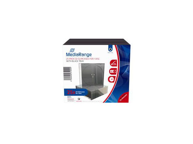MediaRange CD/DVD-Fodral Slim 25/FP, fp om 25 st