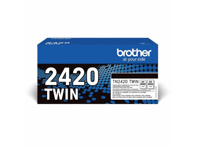 Brother Toner TN2420 2x3K svart, fp om 2 st