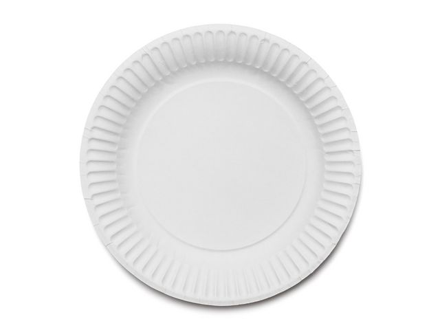 Engångspapperstallrik vit, 18cm, fp om 50 st