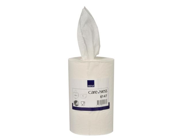 ABENA Torkrulle 1-Lager vit 120m, rulle om 120 m
