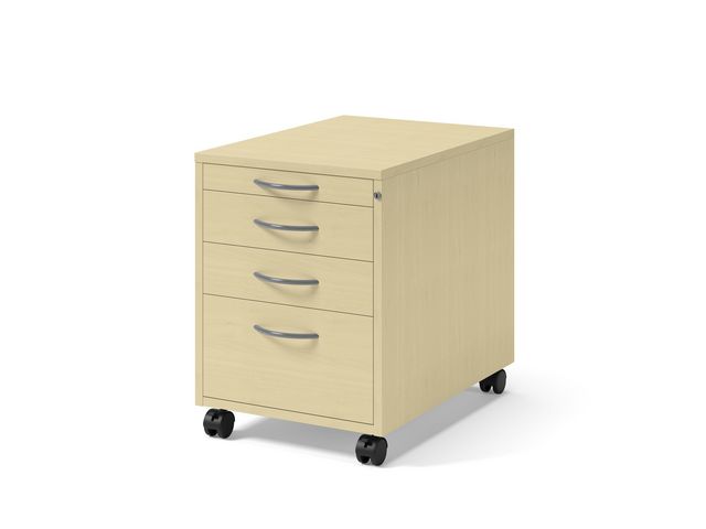 LANAB DESIGN Skrivbordshurts 4 lådor björklaminat, st