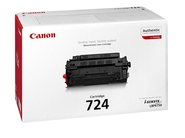 Canon Toner, 724, svart, 3481B002, st