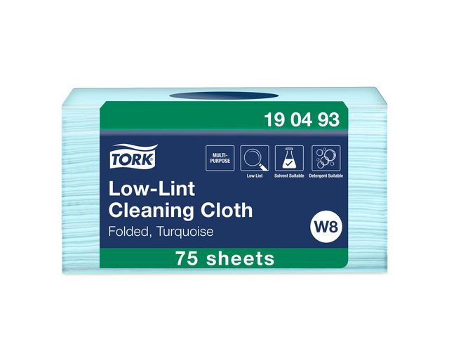 Tork Rengöringsduk Precision turkos W8, fp om 75 st