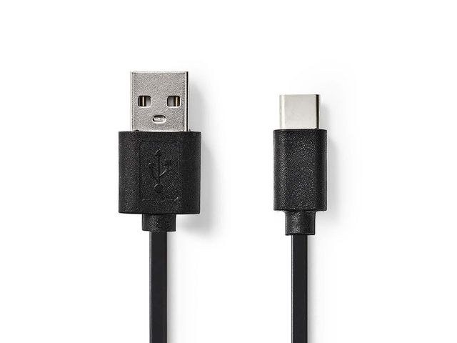 NEDIS Kabel USB-A - USB-C 3m Svart, st