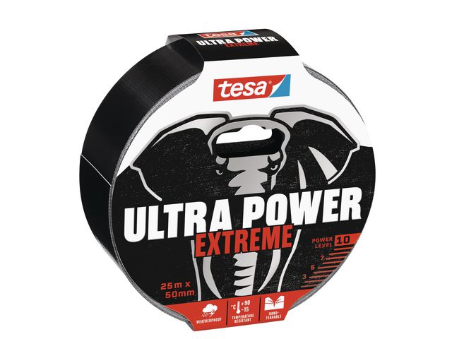 tesa® Reparationstejp 50mmx10m svart, rulle om 10 m