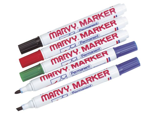 Marvy Märkpenna Permanent, 1 - 1,5 mm linjebredd, svart, st