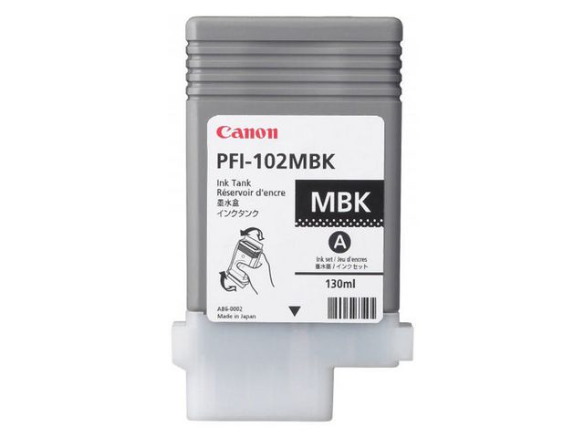 Canon Bläckpatron, PFI-102 MBK, matt svart, singelförpackning, 0894B001, st