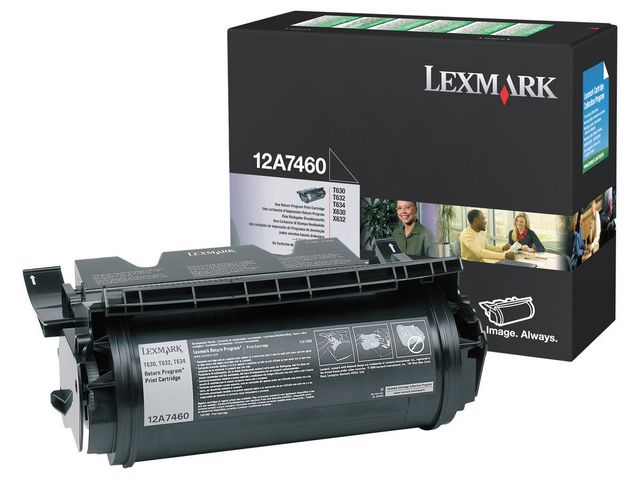 Lexmark Toner, 12A7460, 12A7460, svart, singelförpackning, st
