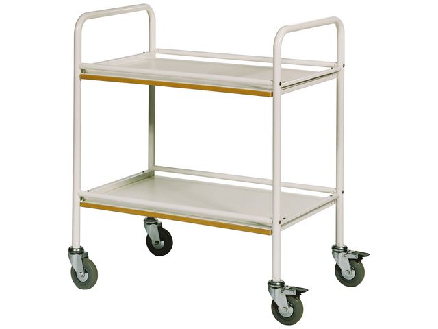 Rullbord 2 hyllplan Vit, st