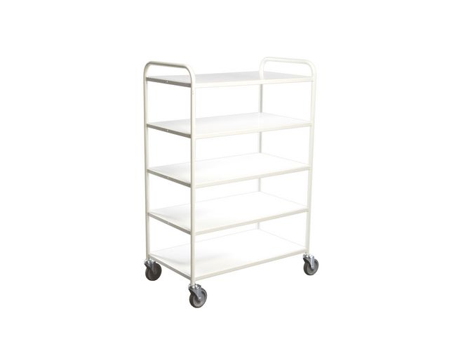 Bordsvagn 5 hyllplan Vit, st