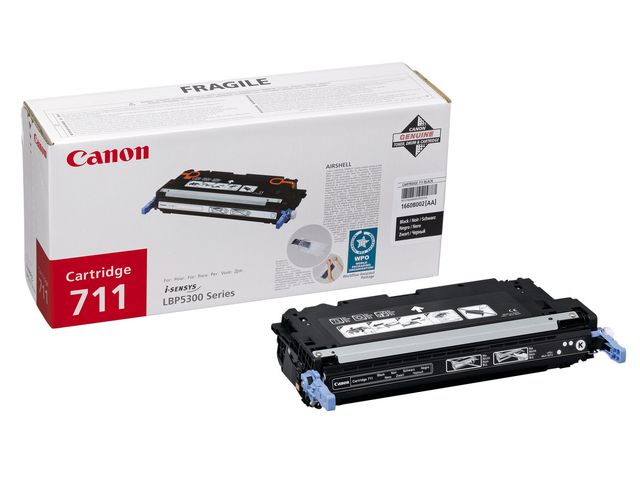 Canon Toner, 711BK, svart, singelförpackning, 1660B002, st