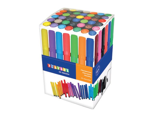 PLAYBOX Fiberpenna broad, fp om 42 st