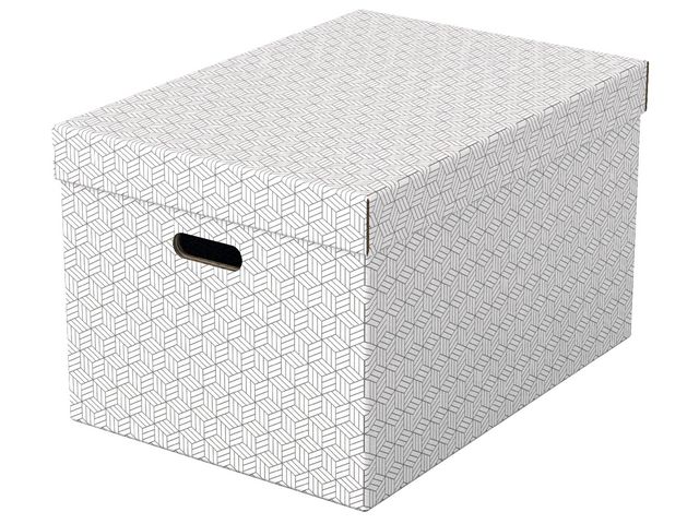 Esselte Förvaringsbox Home Large vit, fp om 3 st