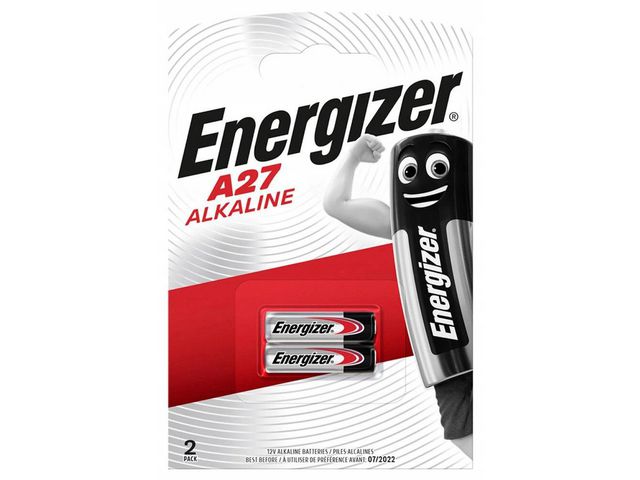 Energizer Batteri A27A/E27A 2/FP, kort 2 st