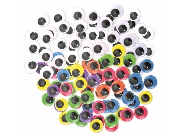 PLAYBOX Plastögon blandade färger 300/FP, fp om 300 st