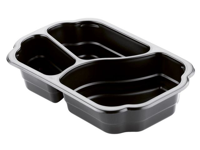 Duni Matlåda PP 3-fack 250x159x48ml, fp om 246 st
