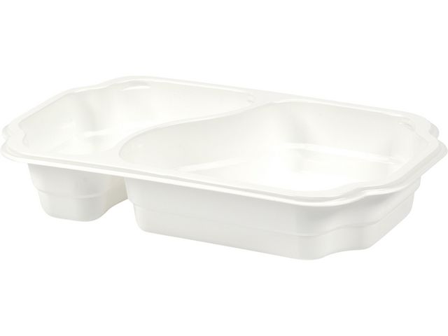 Matbehållare, Duniform, 1,1 l, engångsbruk, 250 x 159 x 45 mm, vit, fp om 246 st