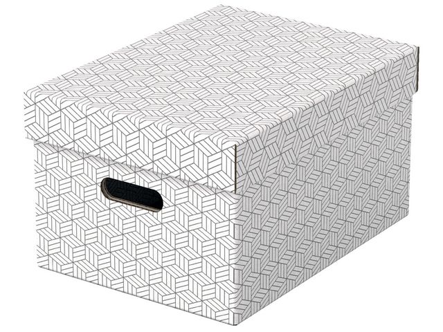 Esselte Förvaringsbox Home vit Medium, fp om 3 st