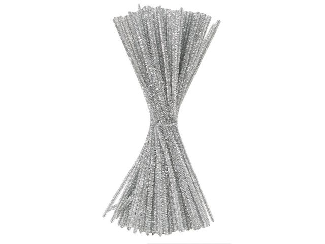 PLAYBOX Piprensare glitter 30cm silver, fp om 100 st