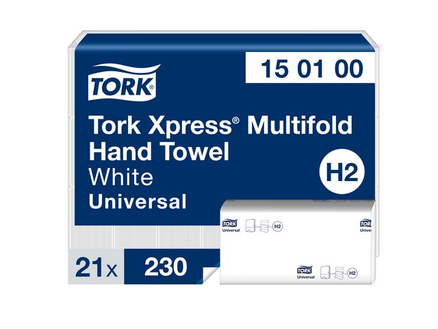 Tork Pappershandduk Advanced Xpress Universal H2 vit, fp om 21 x 230 st