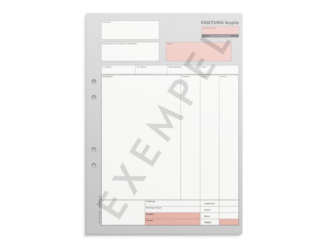 Burde Blankett faktura A4 2x50 blad, st