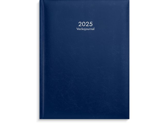 Burde Veckojournal 2025 konstläder blå - 1110, st