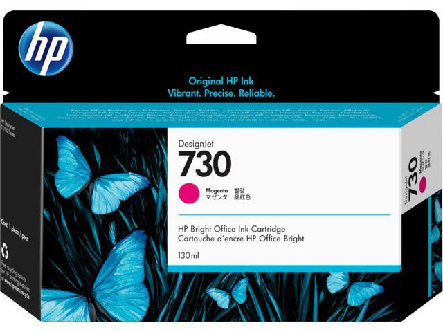 HP Bläckpatron P2V63A 730 Magenta, st