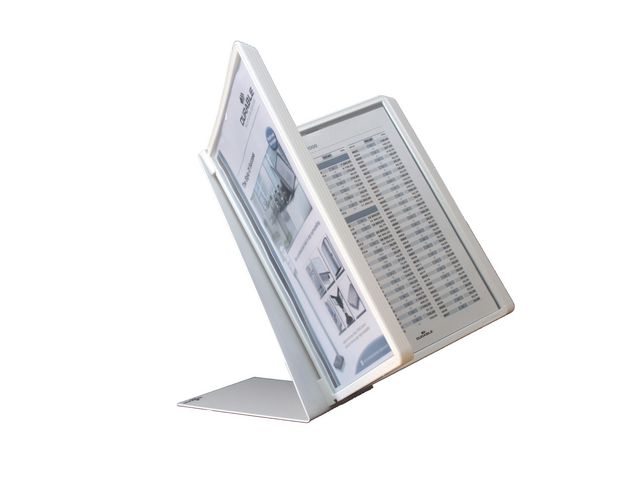 Durable Displayställ, polypropylen, A4, 10 paneler och titelhållare, vitt, st