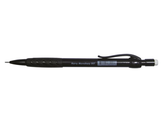 Marvy Stiftpenna, Microsharp, 0,7 mm stift, pennkropp med greppzon, svart, st