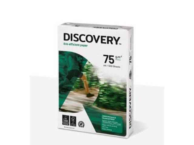Discovery Kopieringspapper A4 75g ohålat, bunt om 500 blad