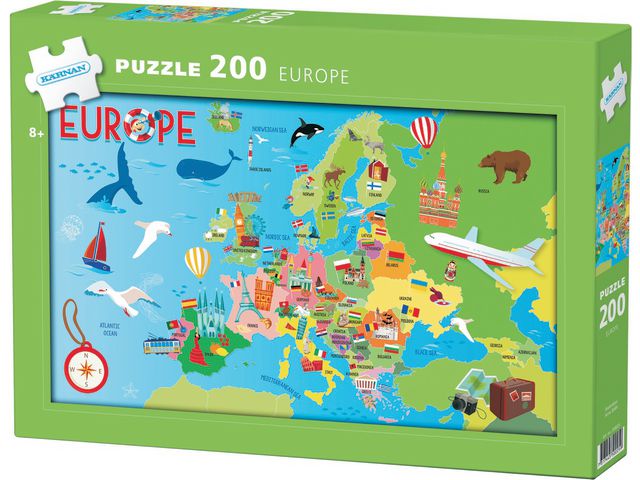 KÄRNAN Pussel Europa 200 bitar, st