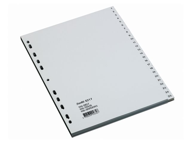 Bantex Register PP A4 1-100 grå, st