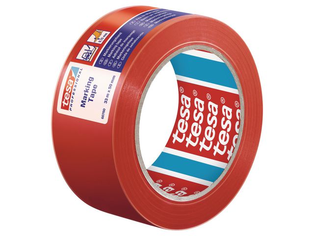 tesa® Golvmarkering 50mmx33m röd, rulle om 33 m
