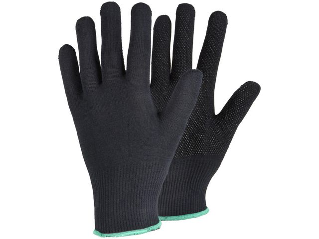 TEGERA Textilhandske 925 noppor svart 7, par 2 st