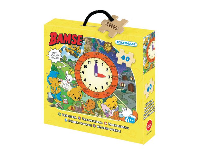 KÄRNAN Pussel Bamse Klockan 40 bitar, st