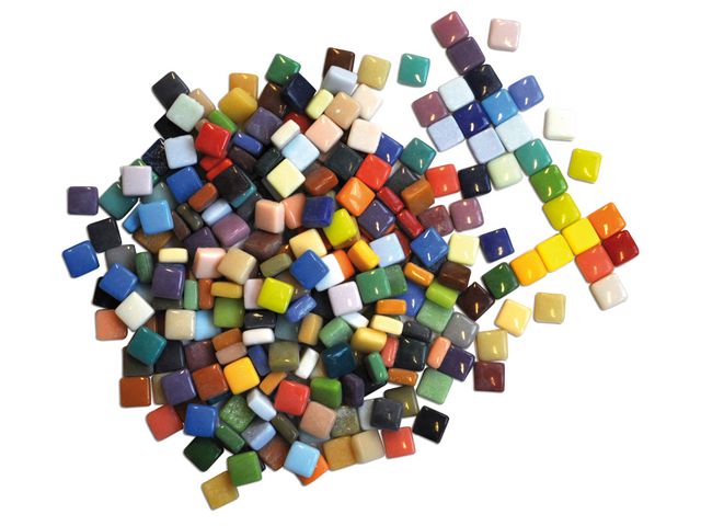 PLAYBOX Porslinsmosaik, 10 x 10 mm, olika färger, fp om 625 st