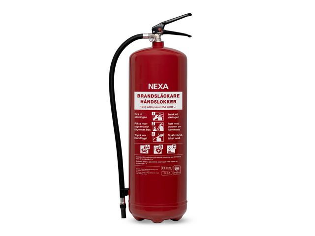NEXA Brandsläckare 12kg pulver 55A Röd, st