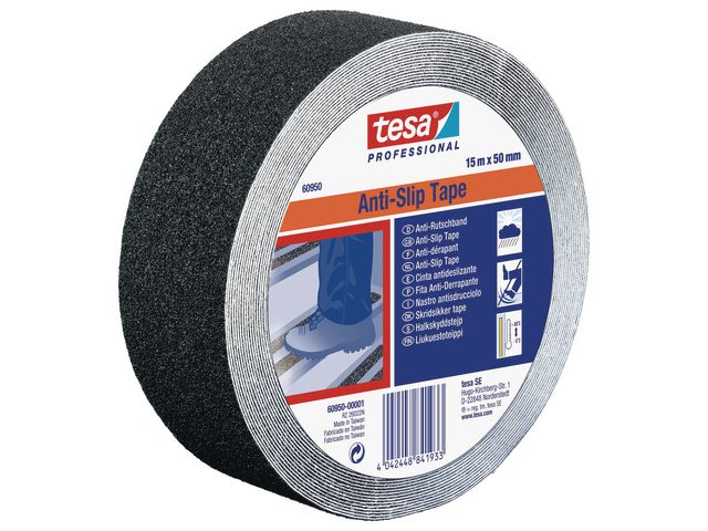 tesa® Halkskyddstejp 50mmx15m svart, rulle om 15 m
