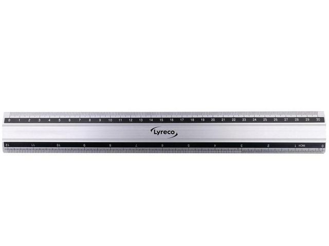 Lyreco PREMIUM Linjal aluminium 30cm, st
