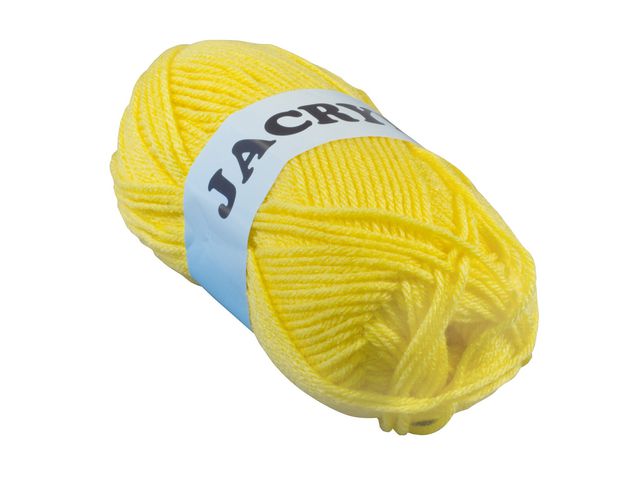 Akrylgarn 50 g, gul, st