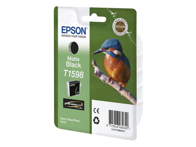 Epson Bläckpatron, T1598, UltraChrome, matt svart, C13T15984010, st