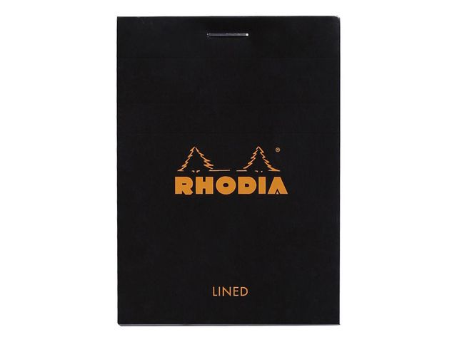 Rhodia Ant.block A7 80b linj svart, st