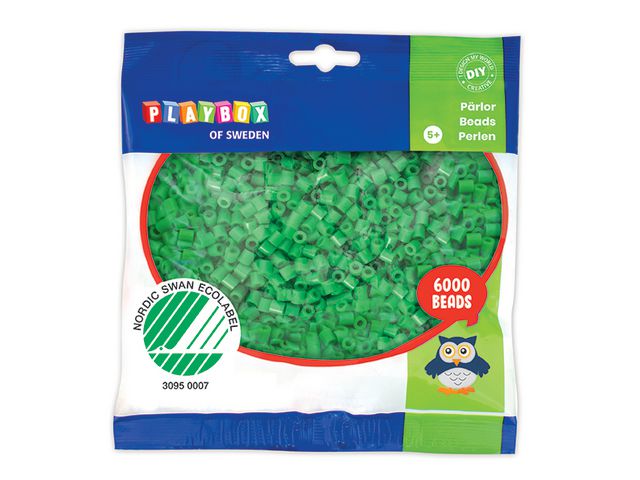 PLAYBOX Rörpärlor gröna 6000/FP, fp om 6000 st