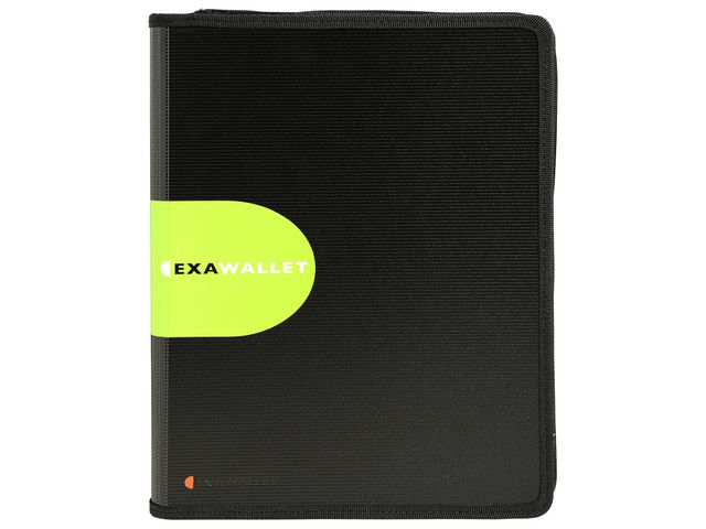 Exacompta Exawallet Exactive® konferensmapp med blixtlås och anteckningsblockhållare 340x250x30mm polypropylen svart, st