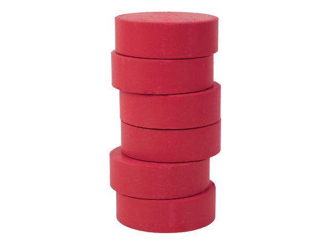 PLAYBOX Färgpuckar 57mm, mörkröd 6/fp, fp om 6 st