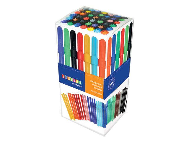PLAYBOX Fiberpenna fine, fp om 42 st